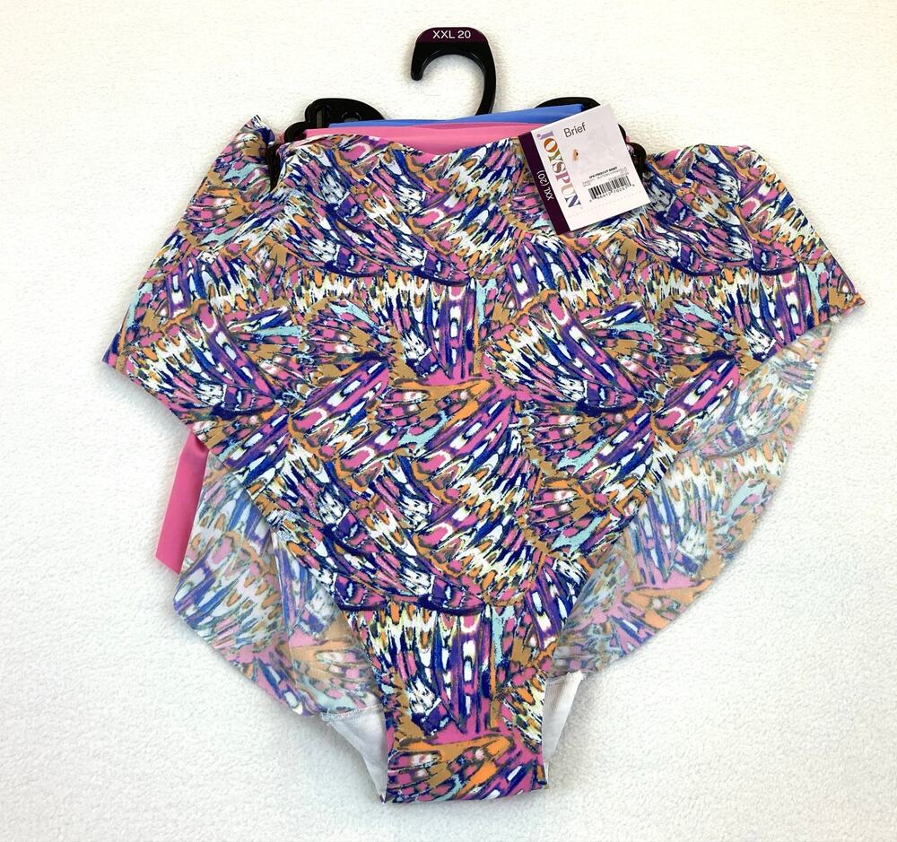 Panties, Briefs, Joyspun, 3/PK, Assorted Colors Size 2XL NWT
